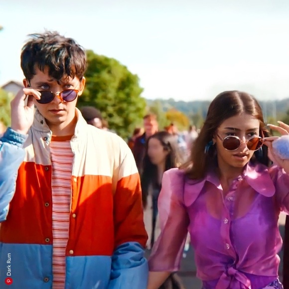 Purple Long-Sleeve Chiffon Blouse - Picture 1 of 7